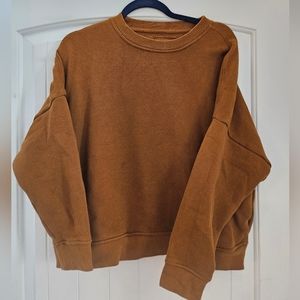 Madewell burnt orange long sleeve crewneck small
